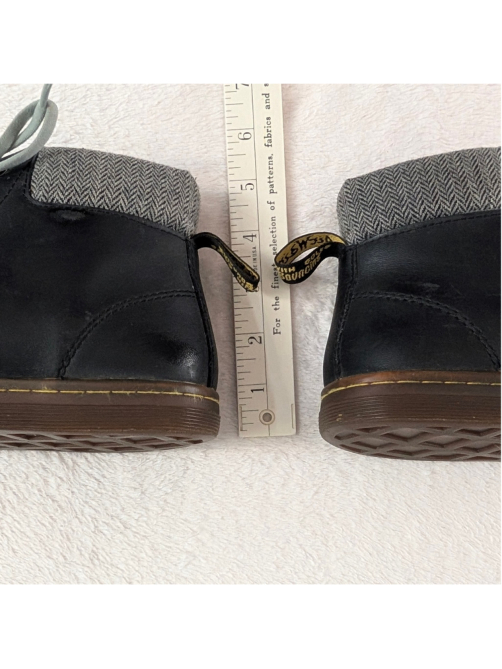 Dr. Martens Maelly Black Leather Herringbone Padded Ankle Boots - Size 7 - Picture 9 of 13